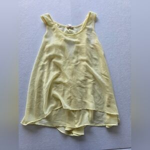 Yellow Sleeveless Layered Top